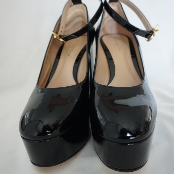 Gianvito Rossi MANILA Black Patent Leather Platform Mary Jane Shoes Trendy!! - Picture 7 of 15